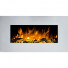 AFLAMO ALBION 33 SILVER electric fireplace wall-mounted