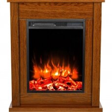 AFLAMO POKER OAK LED free standing electric fireplace