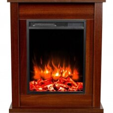AFLAMO POKER WALNUT LED free standing electric fireplace