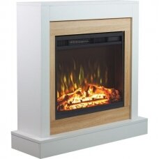 AFLAMO VIGO MODERN WHITE-LIGHT OAK free standing electric fireplace