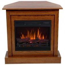 AFLAMO VIGO OAK LED 60 3D free standing corner electric fireplace