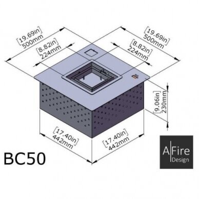 AFIRE BC50 iebūvēts biokamīns 2