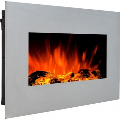 AFLAMO ALBION 33 SILVER electric fireplace wall-mounted 1
