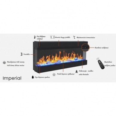 AFLAMO IMPERIAL 60 electric fireplace wall-mounted/insert 6