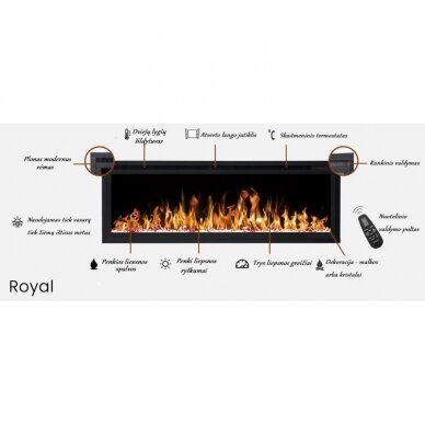 AFLAMO ROYAL 65 electric fireplace wall-mounted-insert 5