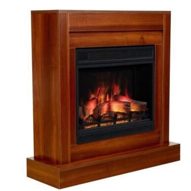 AFLAMO VIGO MODERN WALNUT 3D free standing electric fireplace