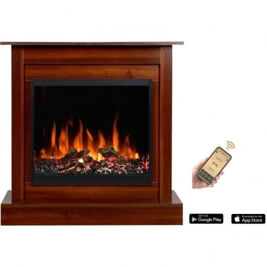 AFLAMO VIGO WALNUT 60 NH free standing electric fireplace