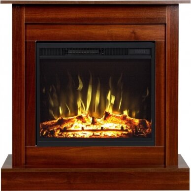 AFLAMO VIGO WALNUT LED 60 free standing corner electric fireplace