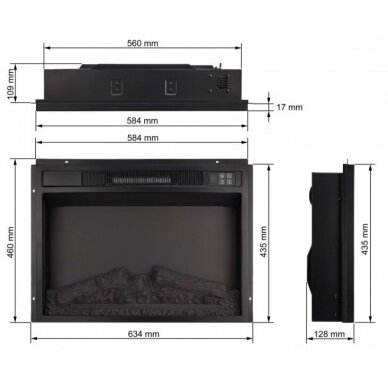 ARFLAME AF23S electric fireplace insert 3