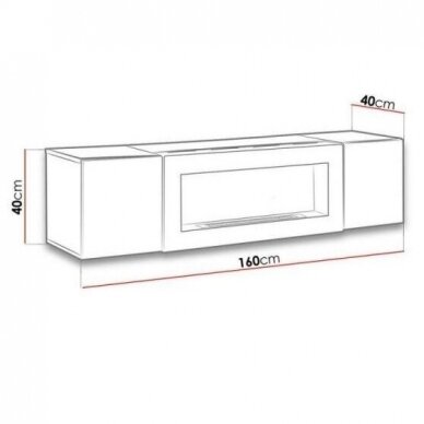 ASM FLY SBK 1 chest of drawers with bioethanol fireplace 2