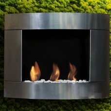 BIO BLAZE DIAMOND I INOX bioethanol fireplace wall-mounted