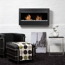 BIO BLAZE SQUARE LARGE BLACK bioethanol fireplace wall-mounted