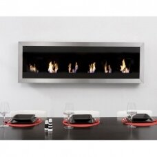 BIO BLAZE SQUARE XL I INOX bioethanol fireplace wall-mounted