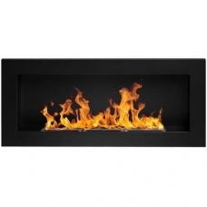 BIOHEAT 900x400 TUV BLACK bioethanol fireplace wall-mounted-insert