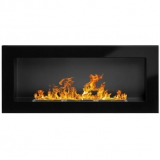 BIOHEAT 900x400 TUV BLACK LESS bioethanol fireplace wall-mounted-insert
