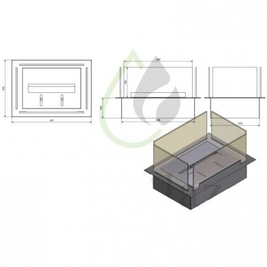 BIO BLAZE INSERT TABLE bioethanol fireplace insert (Kopija) 3