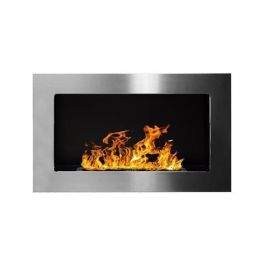 BIOHEAT 650x400 TUV INOX bioethanol fireplace wall-mounted-insert