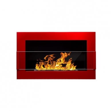 BIOHEAT 650x400 TUV RED LESS GLASS bioethanol fireplace wall-mounted-insert