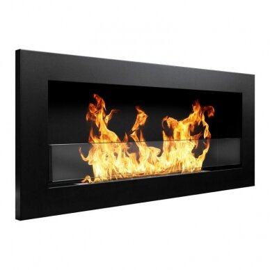 BIOHEAT 900x400 SLIM TUV BLACK GLASS bioethanol fireplace wall-mounted-insert 1