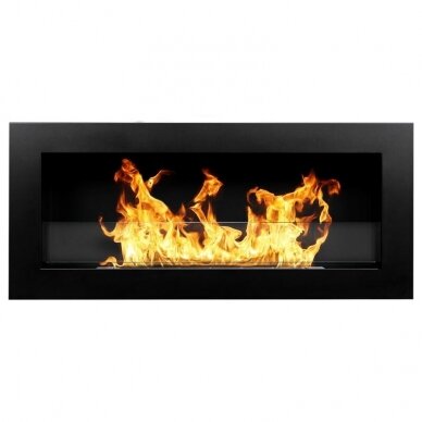 BIOHEAT 900x400 SLIM TUV BLACK GLASS bioethanol fireplace wall-mounted-insert
