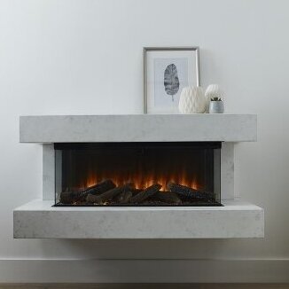 BRITISH FIRES WINCHESTER 1600 WHITE electric fireplace wall-mounted