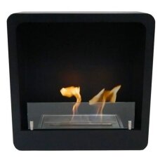 CACHFIRES SQUARE BLACK bioethanol fireplace wall-mounted