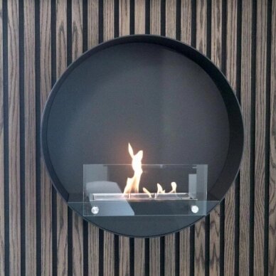 CACHFIRES DELAWARE BLACK bioethanol fireplace wall-mounted