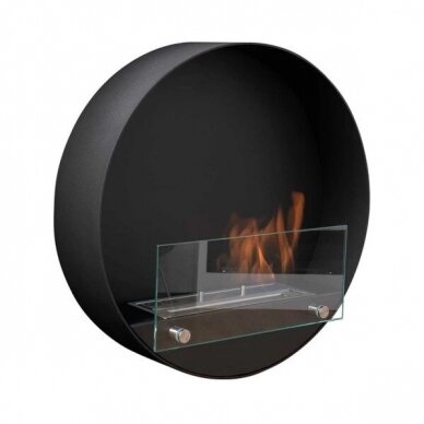 CACHFIRES UNIQUE ROUND BLACK bioethanol fireplace wall-mounted