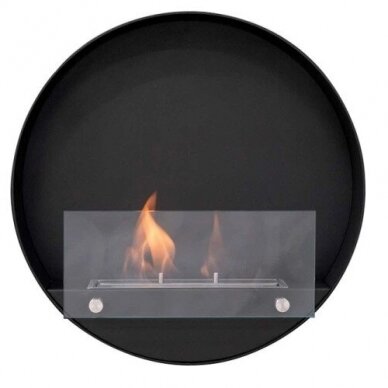 CACHFIRES UNIQUE ROUND BLACK bioethanol fireplace wall-mounted 1