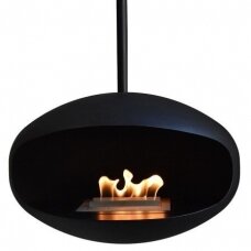 COCOON FIRES AERIS BLACK ceiling mounted bioethanol fireplace