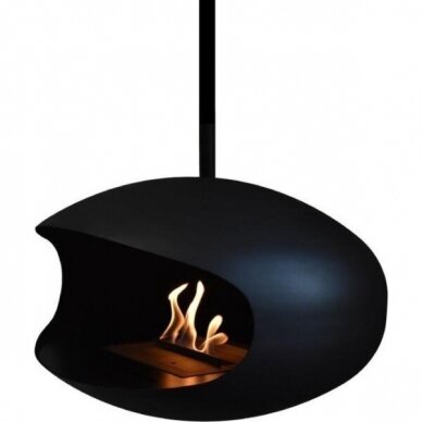 COCOON FIRES AERIS BLACK ceiling mounted bioethanol fireplace 1
