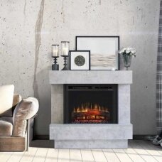 DIMPLEX AVALONE CONCRETE ECO LED free standing electric fireplace