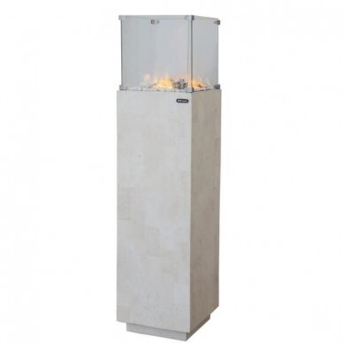 DIMPLEX ISOLA STONE WHITE free standing electric fireplace