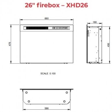 DIMPLEX KLAR WHITE-BLACK MARMUR 26 XHD free standing electric fireplace 3
