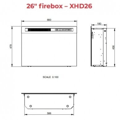 DIMPLEX KLAR WHITE-LIGHT OAK 26 XHD free standing electric fireplace 3