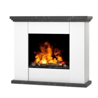 DIMPLEX NORTE WHITE-BLACK MARMUR cassette 600 free standing electric fireplace