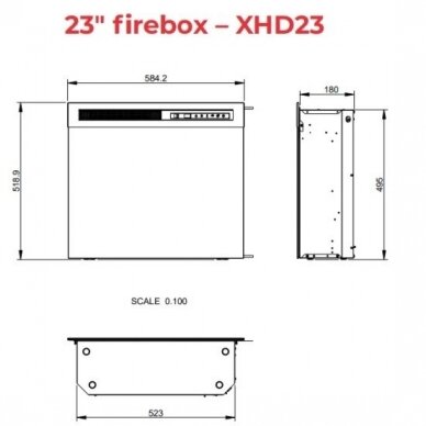 DIMPLEX PARIA OAK 23 XHD free standing electric fireplace 3