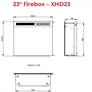 DIMPLEX PARIA WHITE-BLACK MARMUR 23 XHD free standing electric fireplace 3