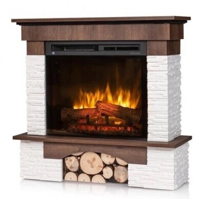 DIMPLEX PORTO WALNUT ECO LED free standing electric fireplace