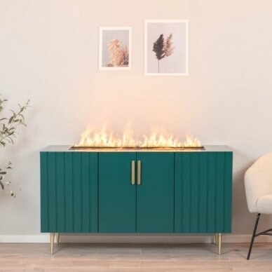 DIMPLEX PRINS GREEN cassette 1000 free standing electric fireplace 1
