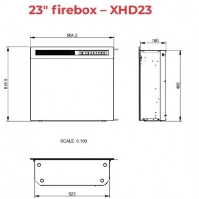 DIMPLEX PARIA WHITE-OAK 23 XHD free standing electric fireplace 2