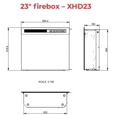 DIMPLEX ZUNI CONCRETE-BLACK 23 XHD free standing electric fireplace 3