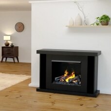 GLOW FIRE ARES BLACK free standing electric fireplace