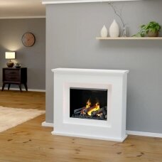 GLOW FIRE ATHENE WHITE free standing electric fireplace