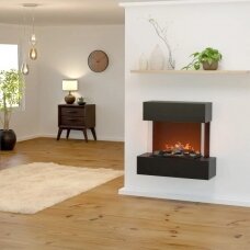 GLOW FIRE HOLDERLIN BLACK electric fireplace wall-mounted