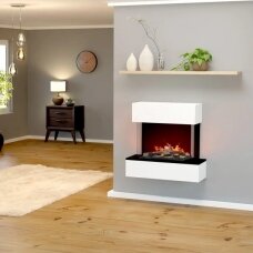 GLOW FIRE HOLDERLIN SIMS WHITE electric fireplace wall-mounted