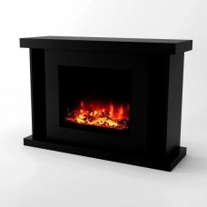 GLOW FIRE TARVOS BLACK free standing electric fireplace