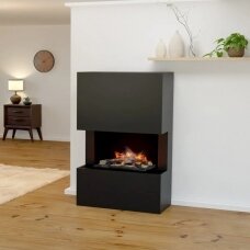 GLOW FIRE TUCHOLSKY Cassette 600 BLACK free standing electric fireplace