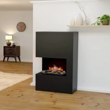 GLOW FIRE TUCHOLSKY L Cassette 600 BLACK free standing electric fireplace
