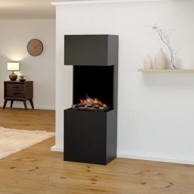 GLOW FIRE BEETHOVEN Cassette 600 BLACK free standing electric fireplace